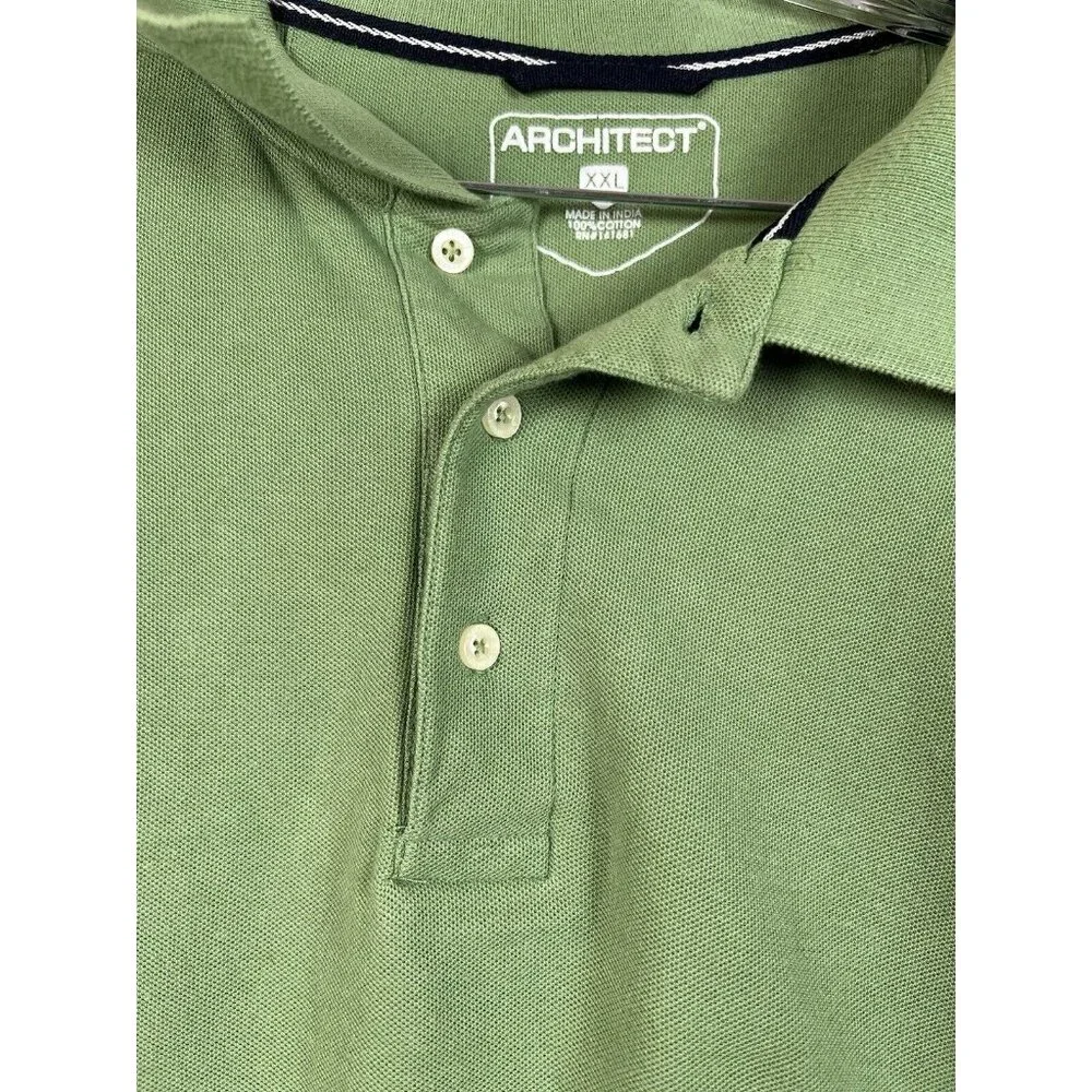 Architect Golf Men's Polo Shirt Size XXL Green *Faded* - Picture 2 of 11